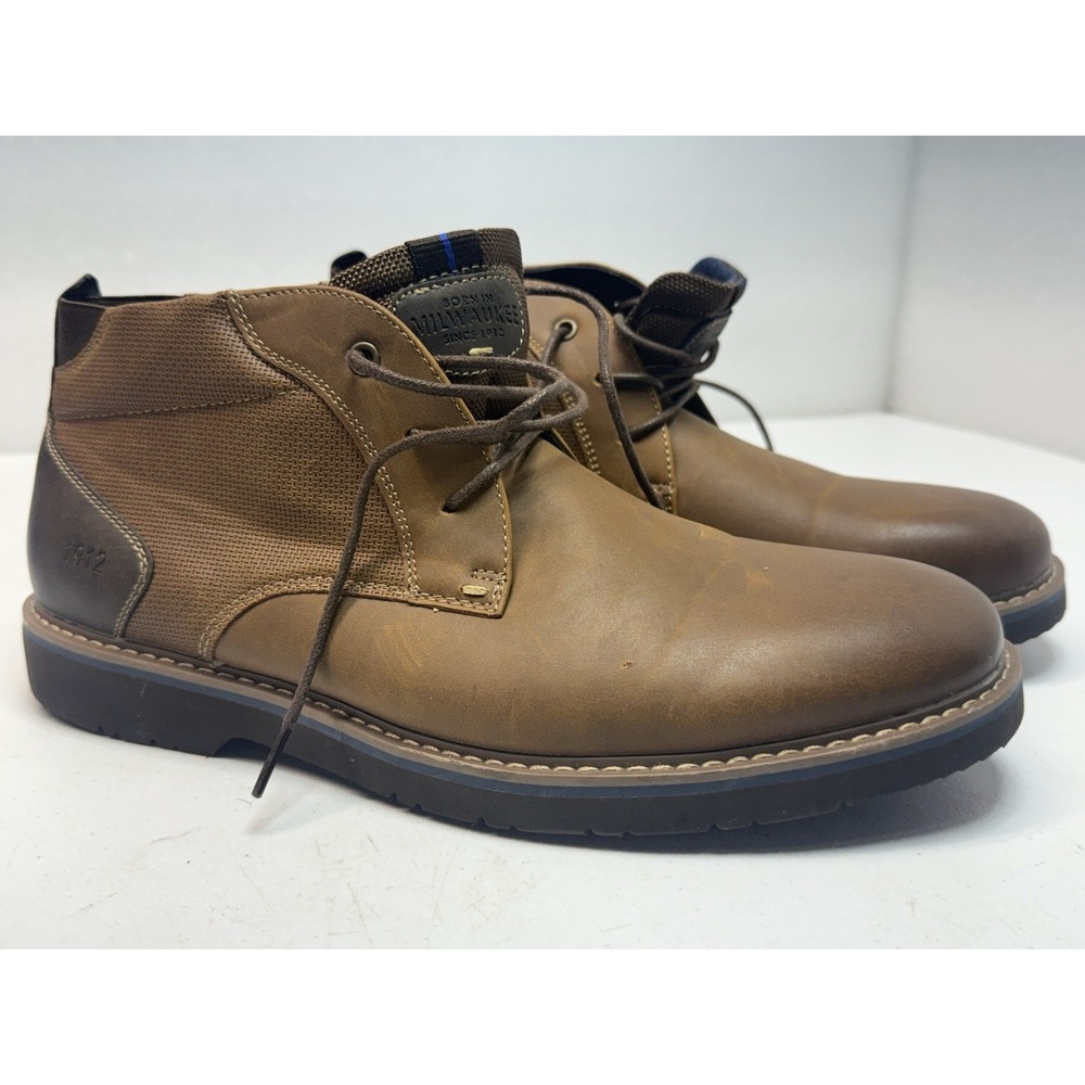 Nunn‎ Bush Men's Circuit Plain Toe Lace-Up Oxford Brown Size 8.5M